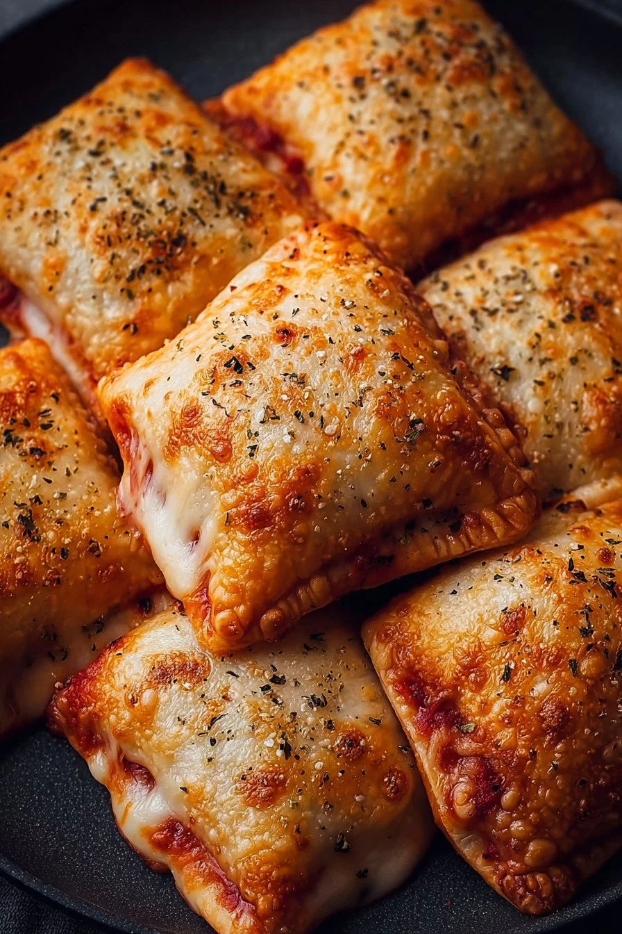 Crispy air fryer pizza rolls ready to serve as a delicious snack