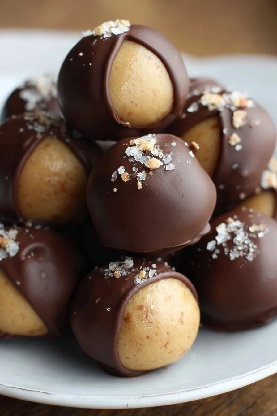 Delicious healthy buckeyes made with wholesome ingredients