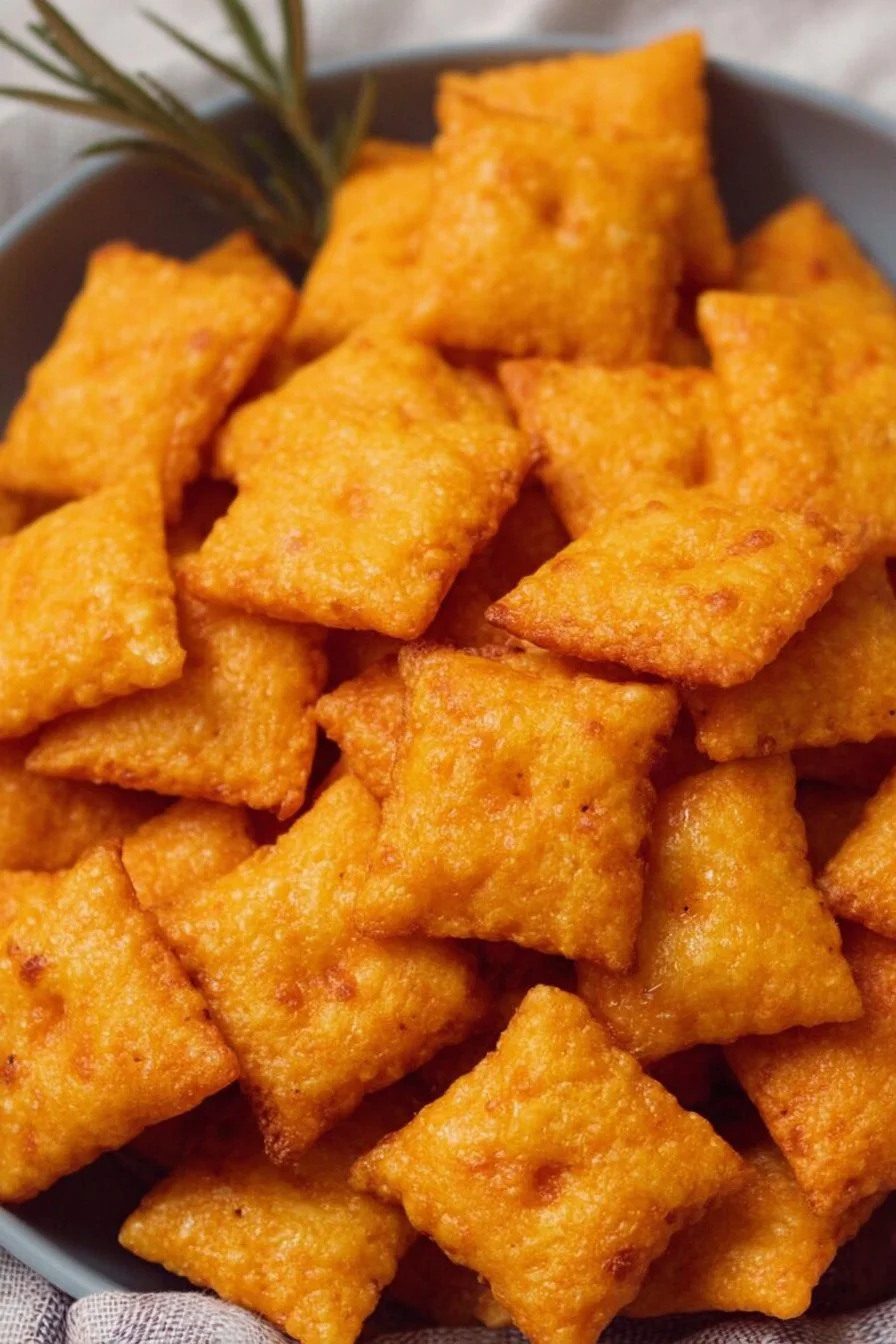 Plate of homemade Healthy Cheez-Its snack recipe