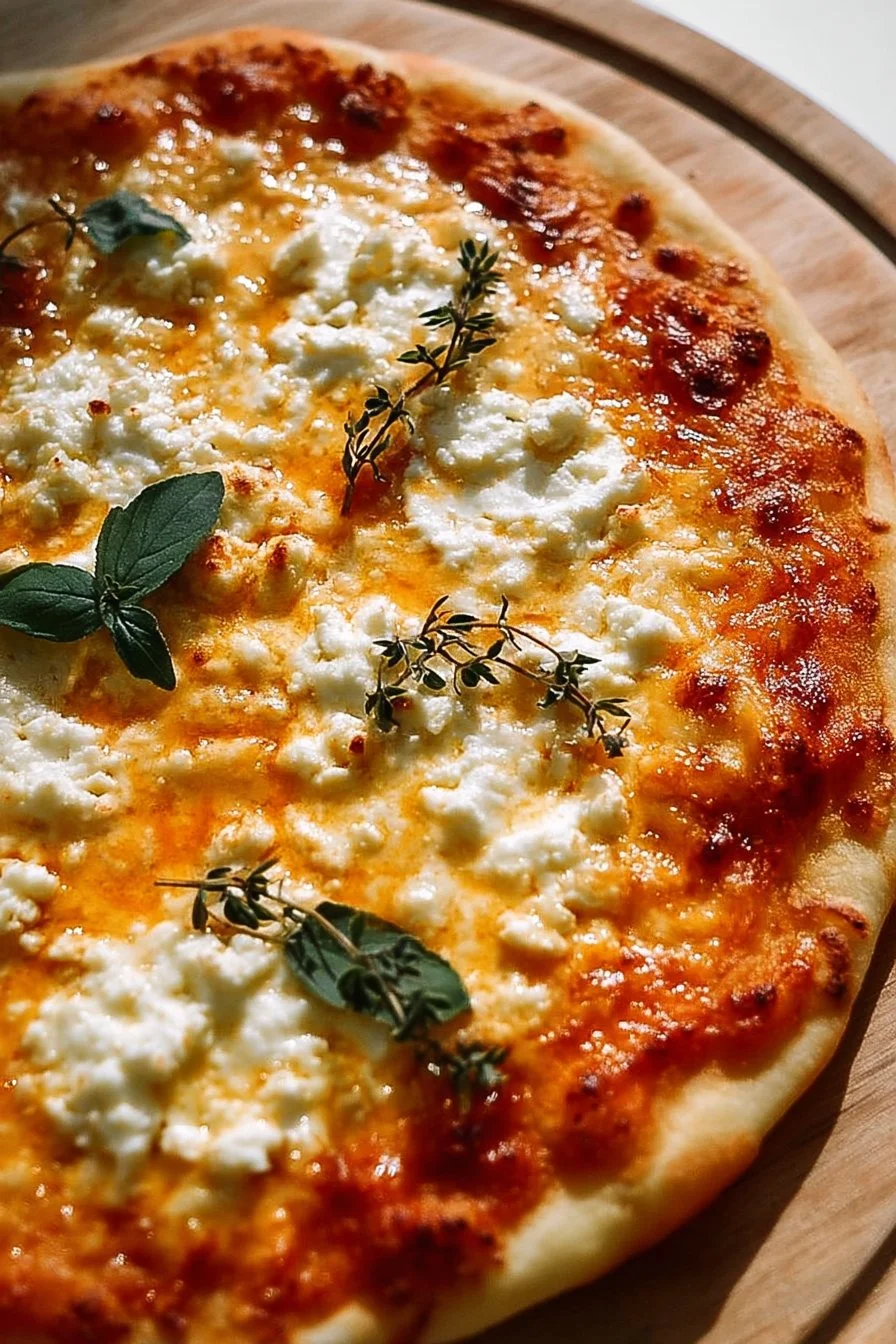 Hot Honey Ricotta Pizza 2 Hot Honey Ricotta Pizza with drizzled honey and fresh toppings