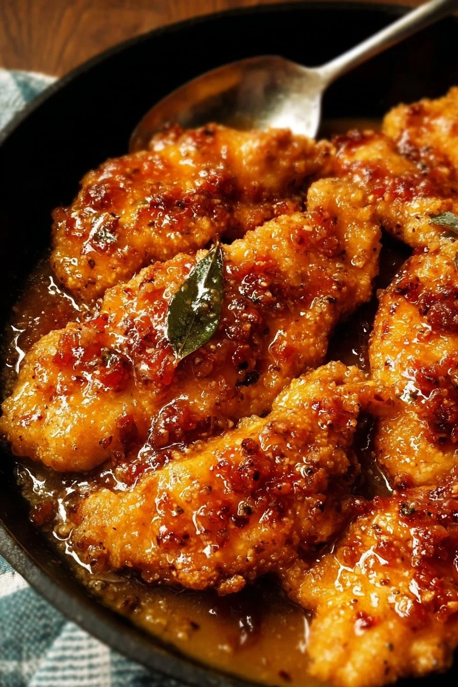 Delicious Marry Me Chicken served with herbs and creamy sauce.