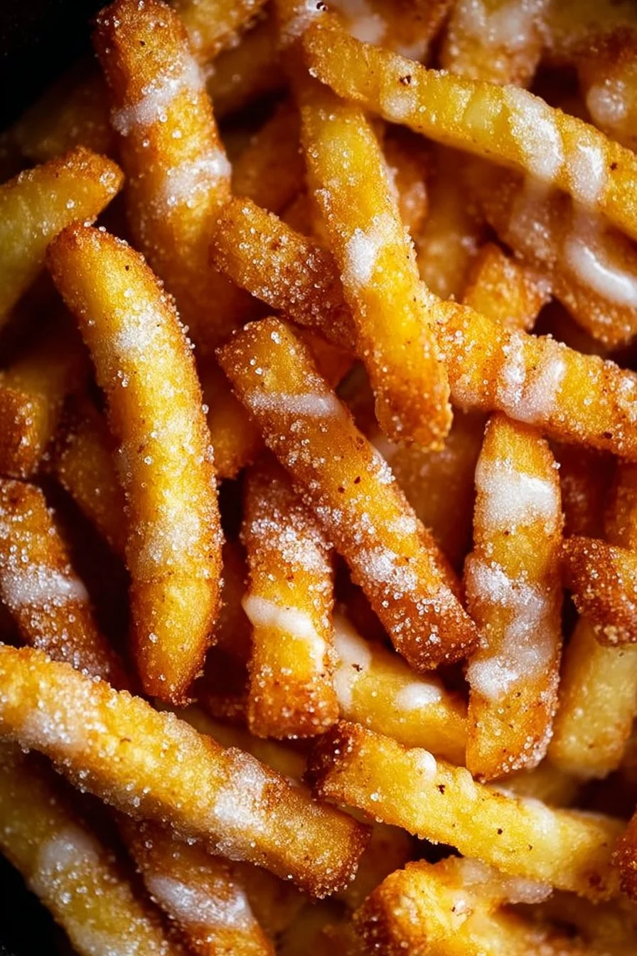 Air Fryer Apple Fries 5 Air Fryer Apple Fries served on a plate, crispy and golden brown.