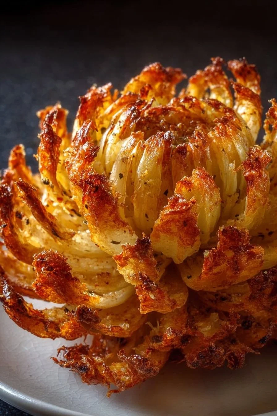 Amazing Blooming Onion In Oven: One Guilt-Free Snack Secret 5 Guilt-free blooming onion baked in the oven, a tasty and healthy snack option.