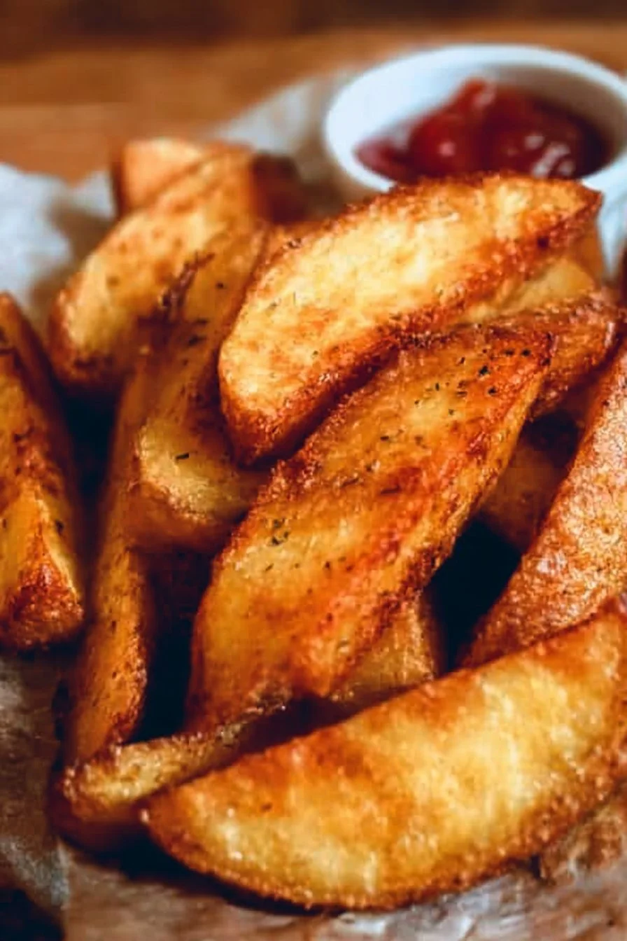 Crispy and flavorful homemade potato wedges served in a bowl