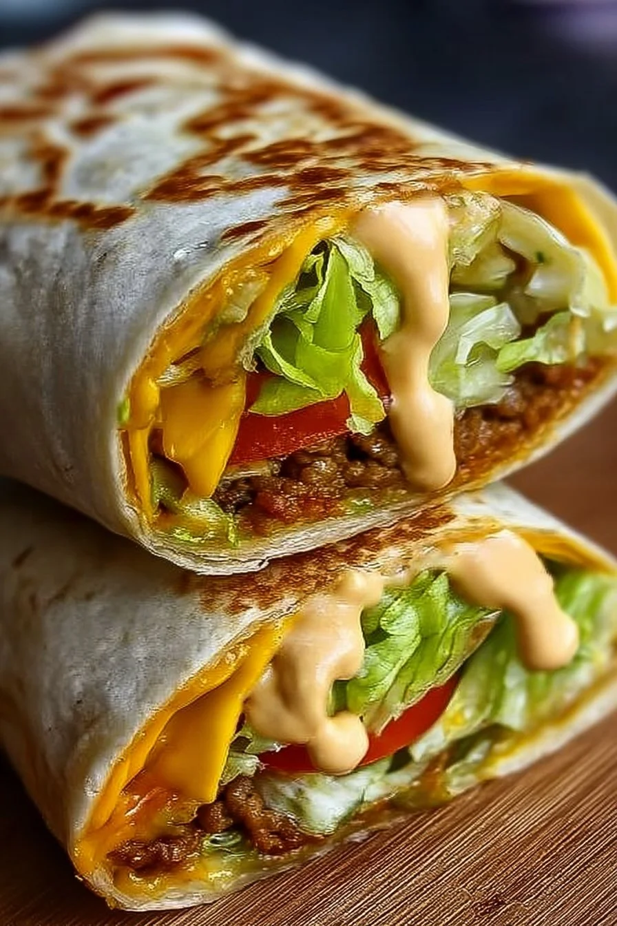 Delicious Big Mac Wraps made with flavorful ingredients for a quick meal