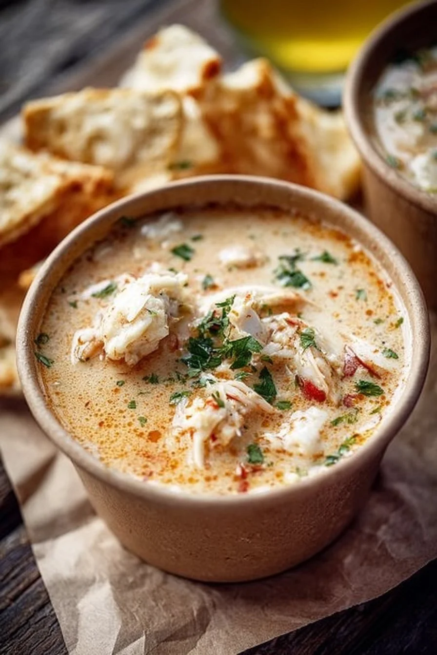 Bubba's Crab Stew: Creamy Comfort for Cozy Nights 5 Bubba's creamy crab stew served in a rustic bowl for cozy dining.