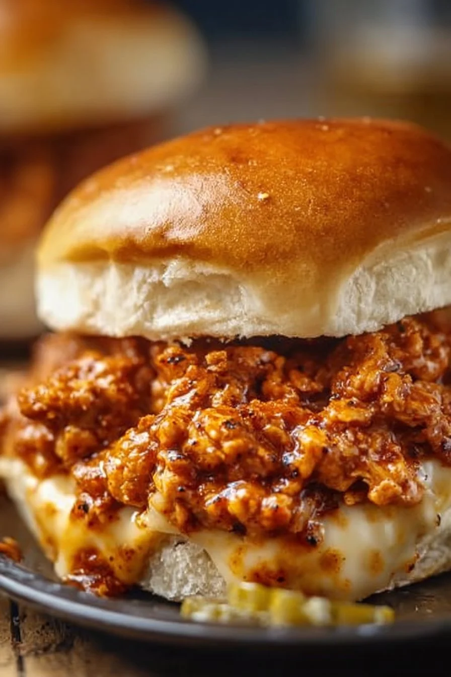 Cajun Chicken Sloppy Joes 5 Delicious Cajun Chicken Sloppy Joes served with toppings