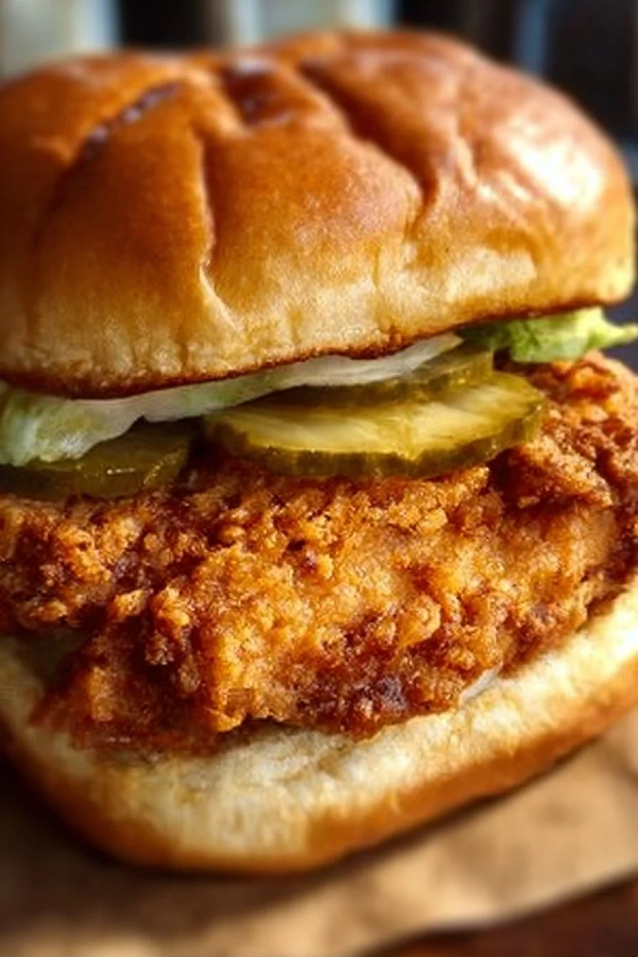 Copycat Chick-fil-A Crispy Chicken Sandwich 2 Homemade Crispy Chicken Sandwich inspired by Chick-fil-A recipe