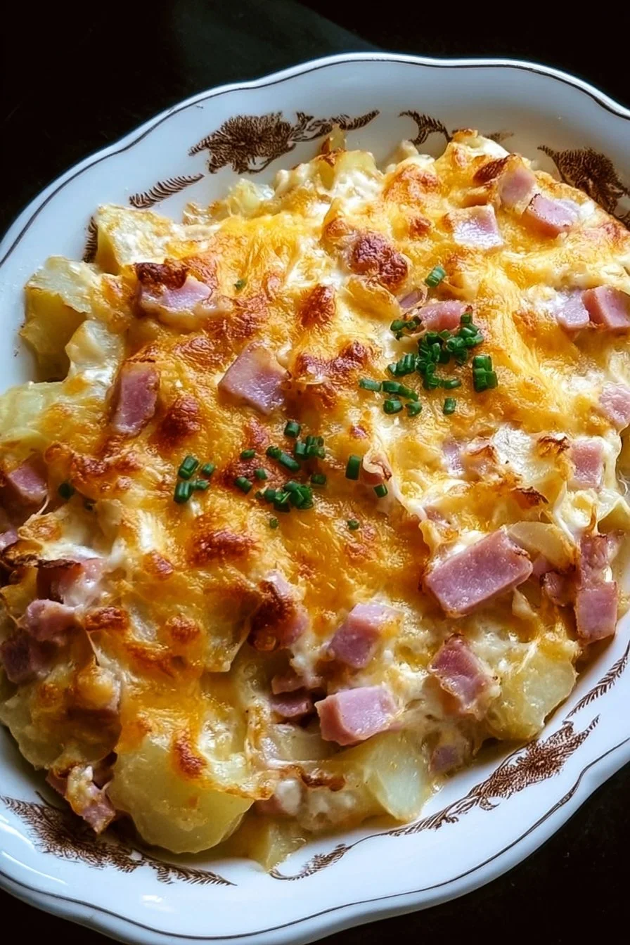Creamy Leftover Ham Potato Casserole