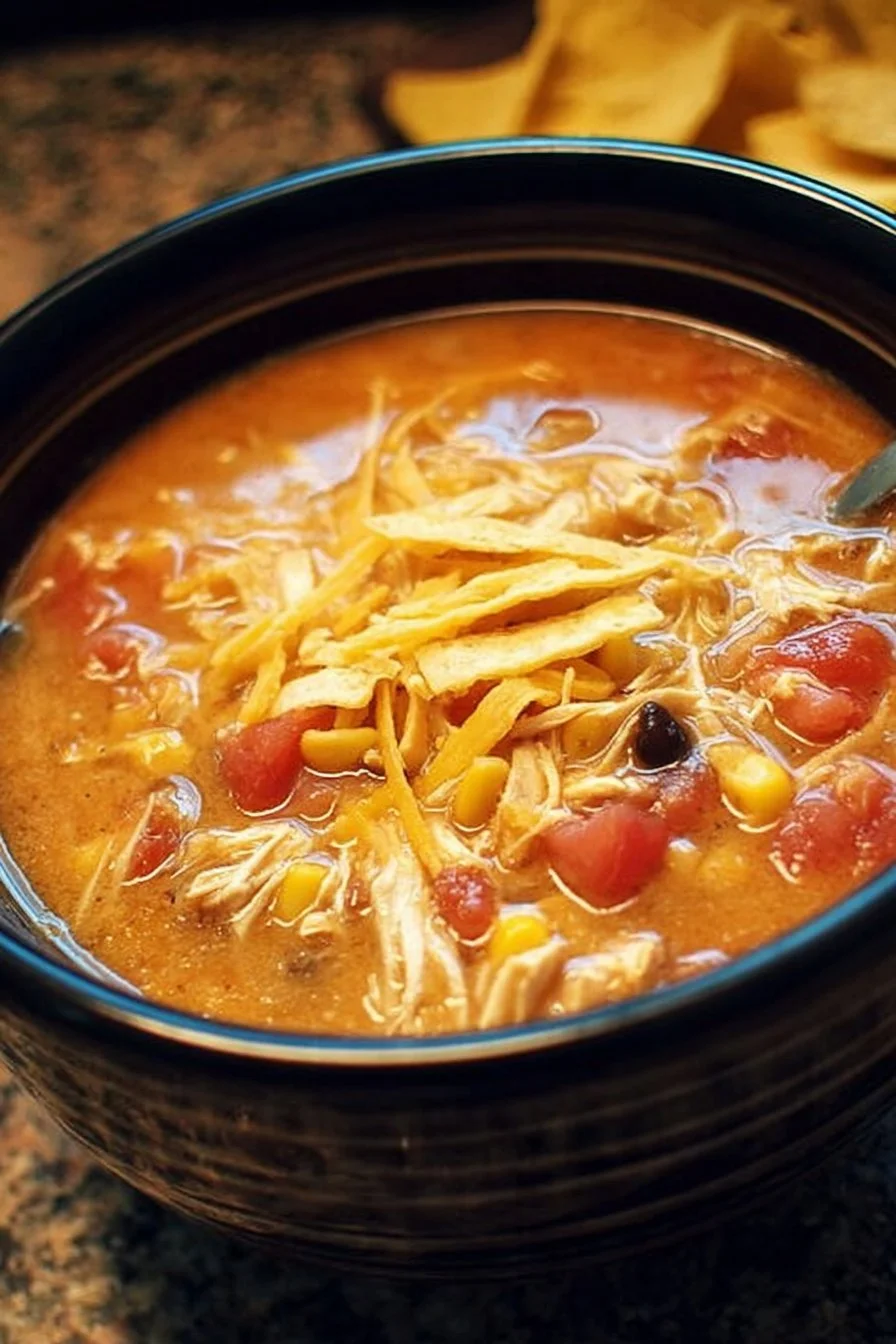 Crockpot Chicken Tortilla Soup