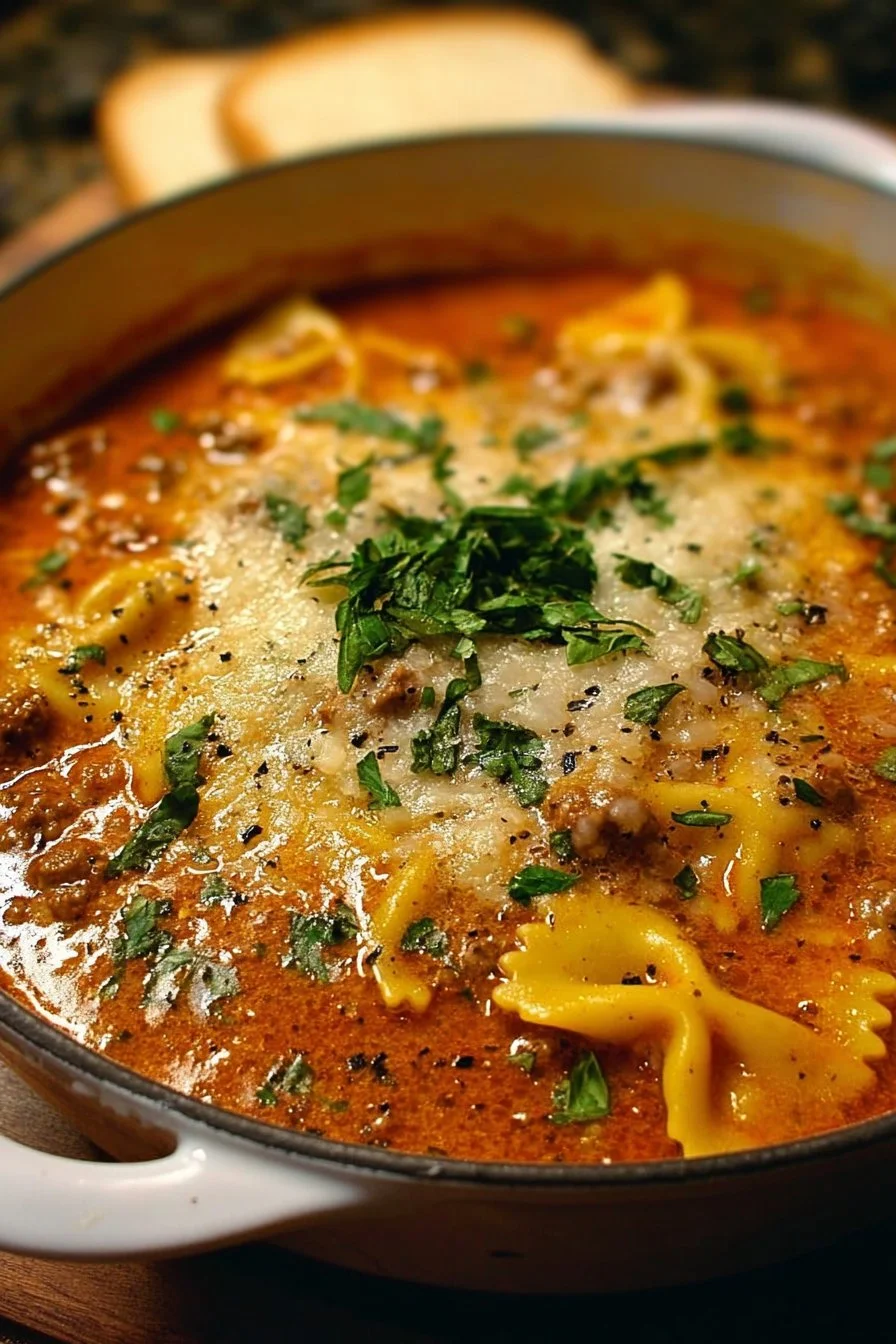 Easy Creamy Lasagna Soup