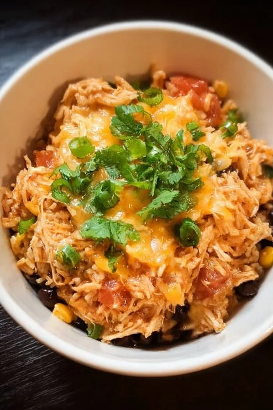 Slow Cooker Chicken Burrito Bowls 2 Delicious Slow Cooker Chicken Burrito Bowl topped with fresh ingredients