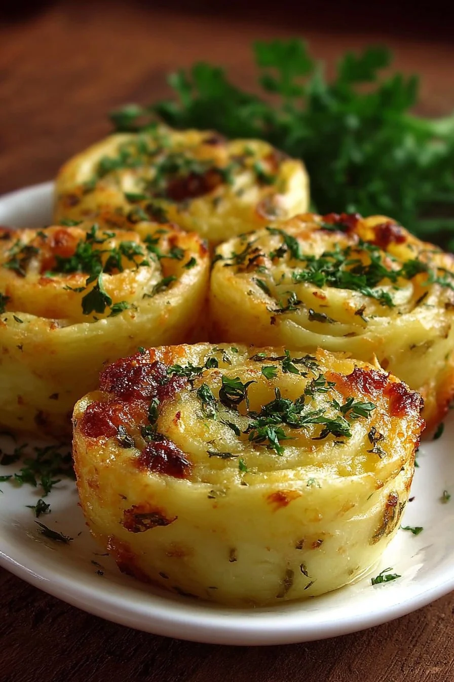 Stuffed Mashed Potato Nests