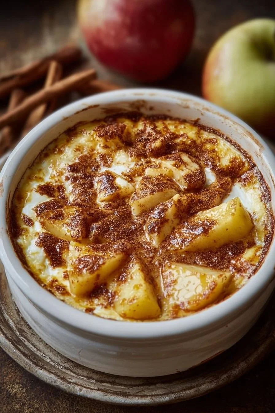 Baked Apple Cinnamon Cottage Cheese Breakfast Bowl