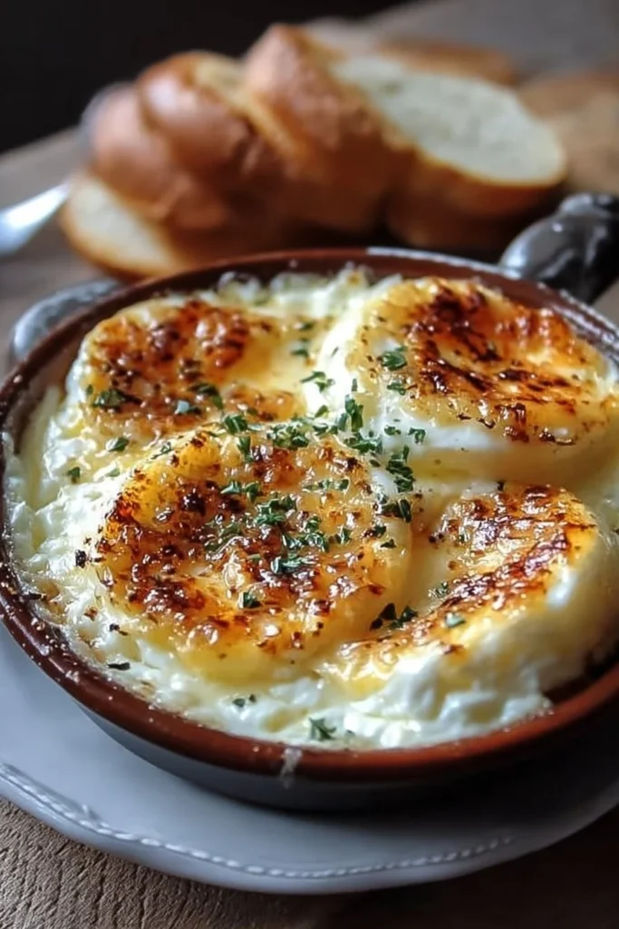Delicious baked cottage cheese eggs served in a vibrant dish
