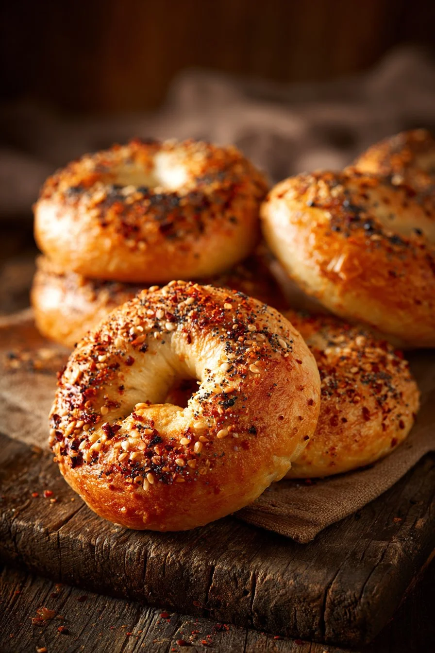Baked Protein Bagels with Cottage Cheese 2 Baked protein bagels topped with cottage cheese for a nutritious snack
