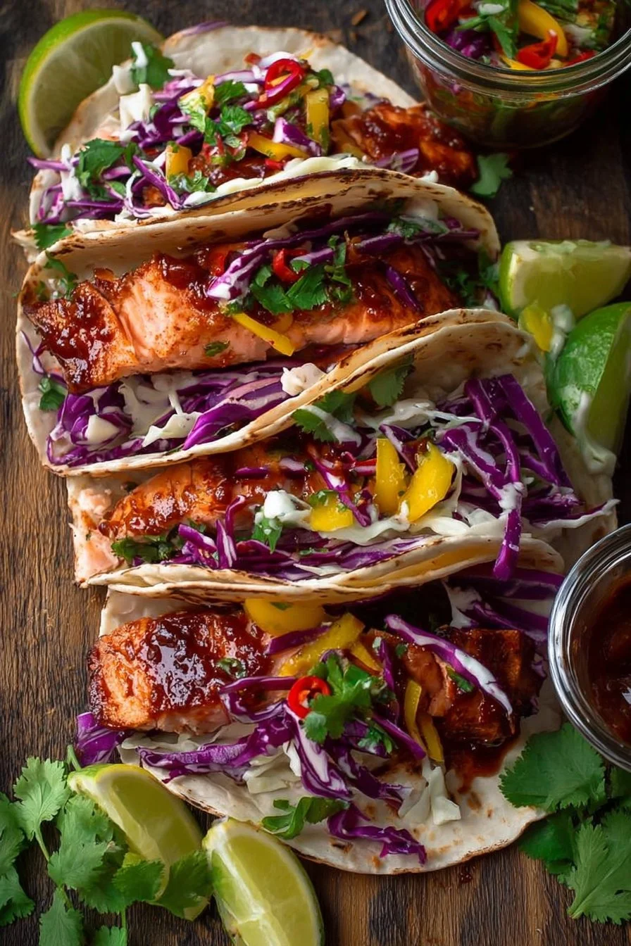 BBQ Salmon Tacos