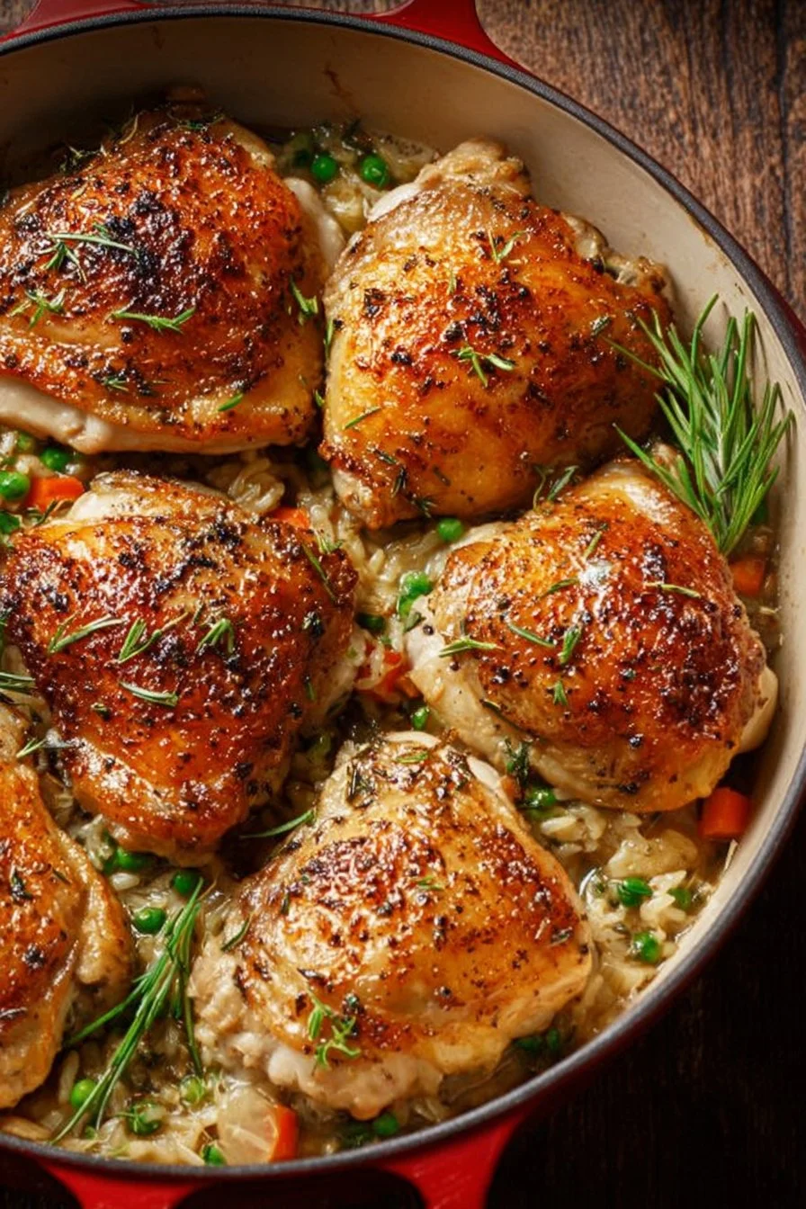 Best Dutch Oven Chicken Recipes That Cook Themselves 2 Delicious Dutch oven chicken ready to serve with herbs and vegetables