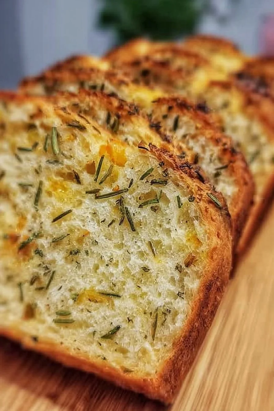 Delicious cheesy garlic herb bread fresh out of the oven