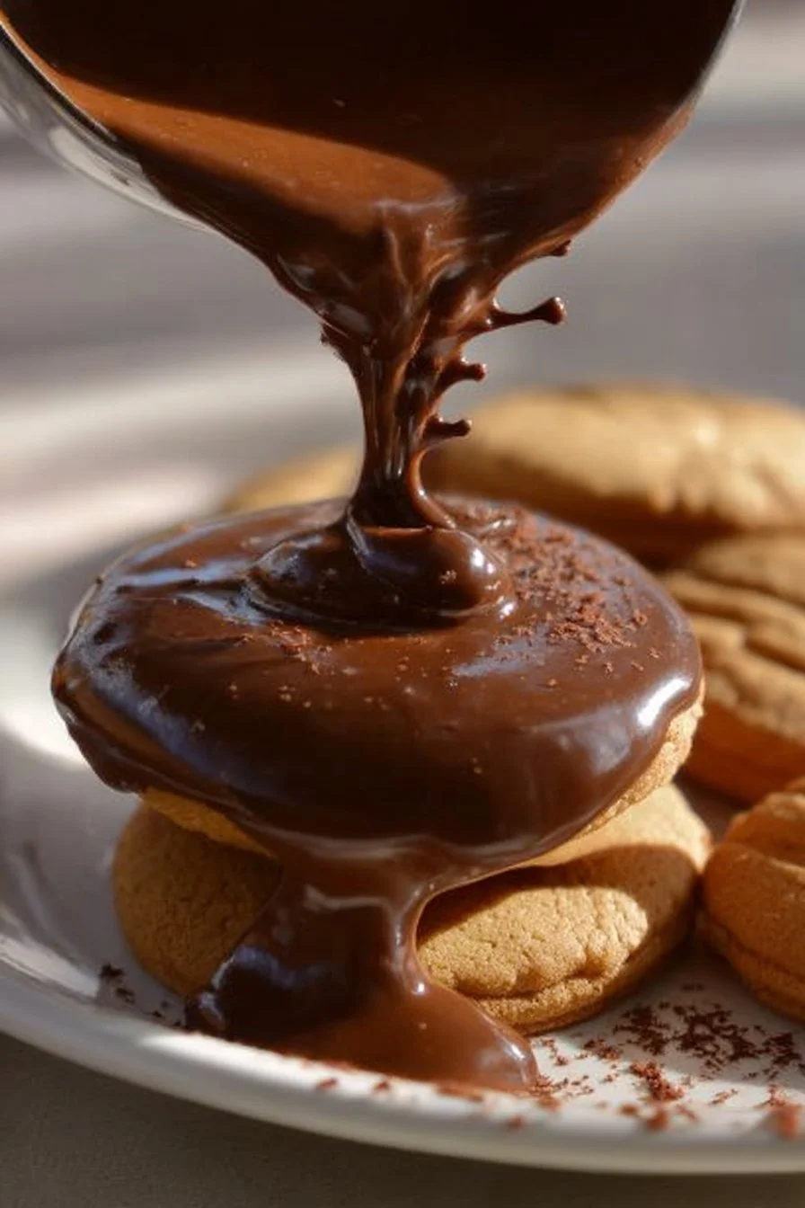 Chocolate Biscuit Gravy 2 Delicious chocolate biscuit gravy served in a bowl, perfect for dessert.