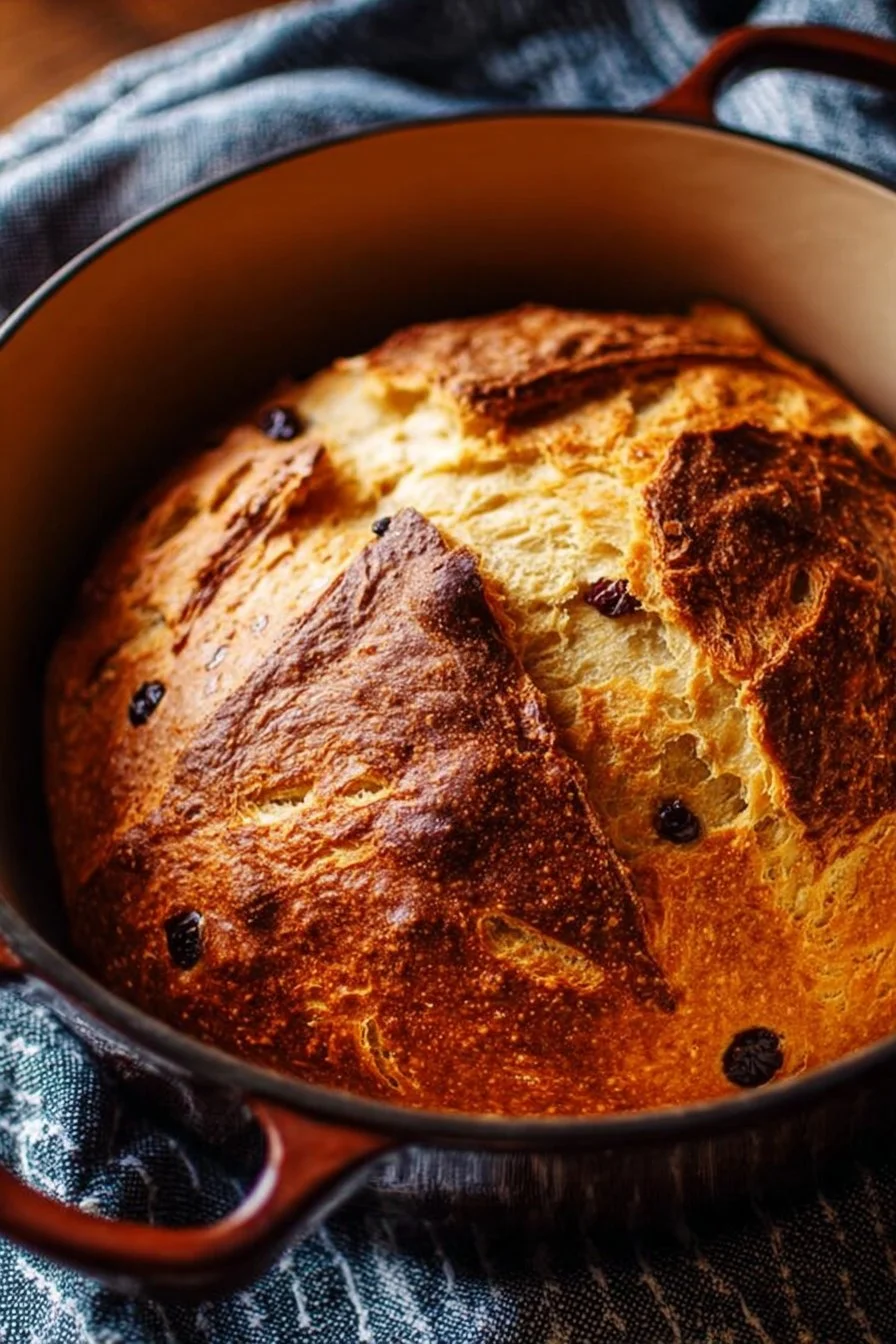 Dutch Oven Bread 2 Freshly baked Dutch Oven Bread with a crispy crust and soft interior