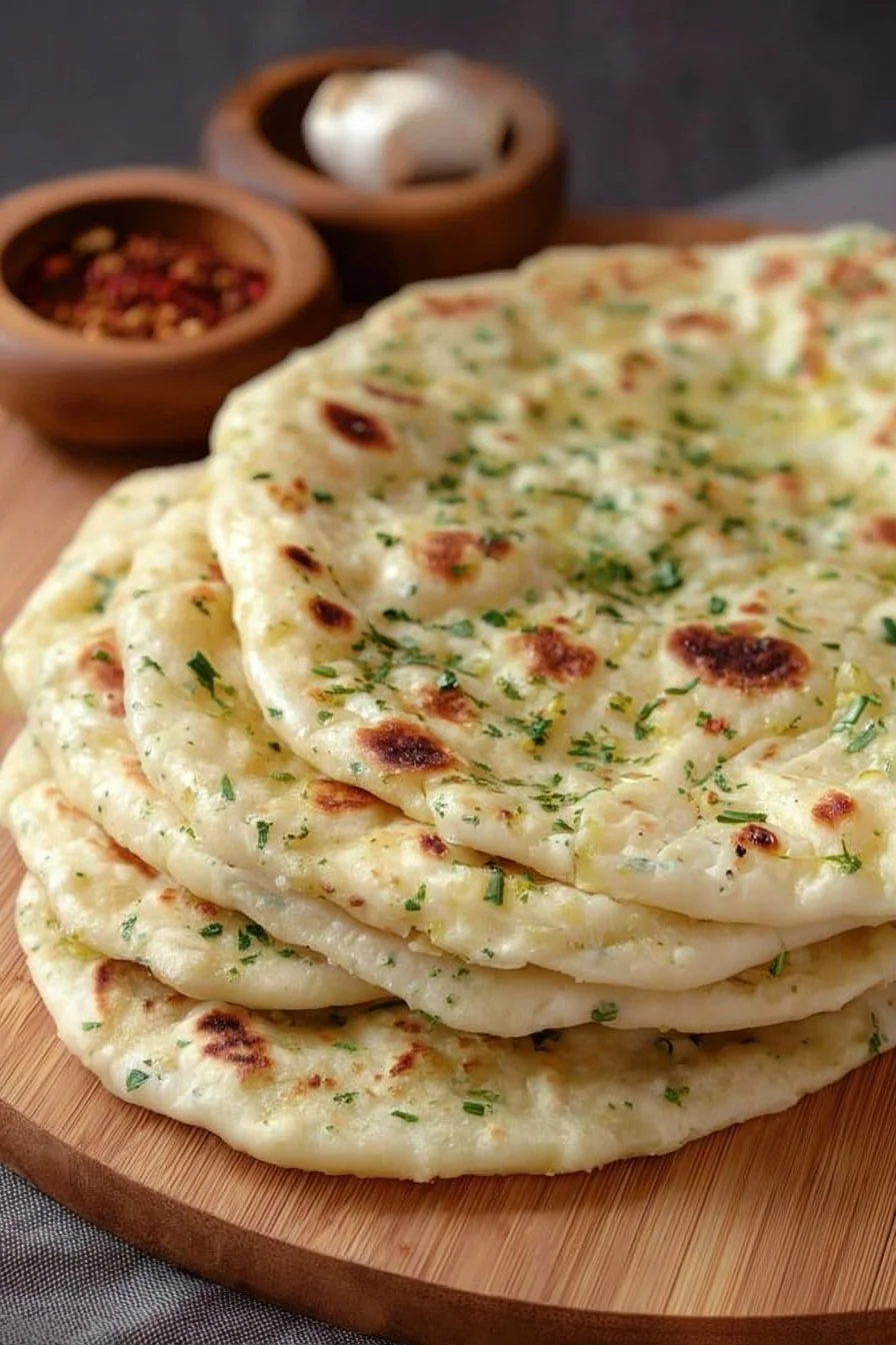 Garlic Flatbread 2 Delicious homemade Garlic Flatbread with herbs and melted butter
