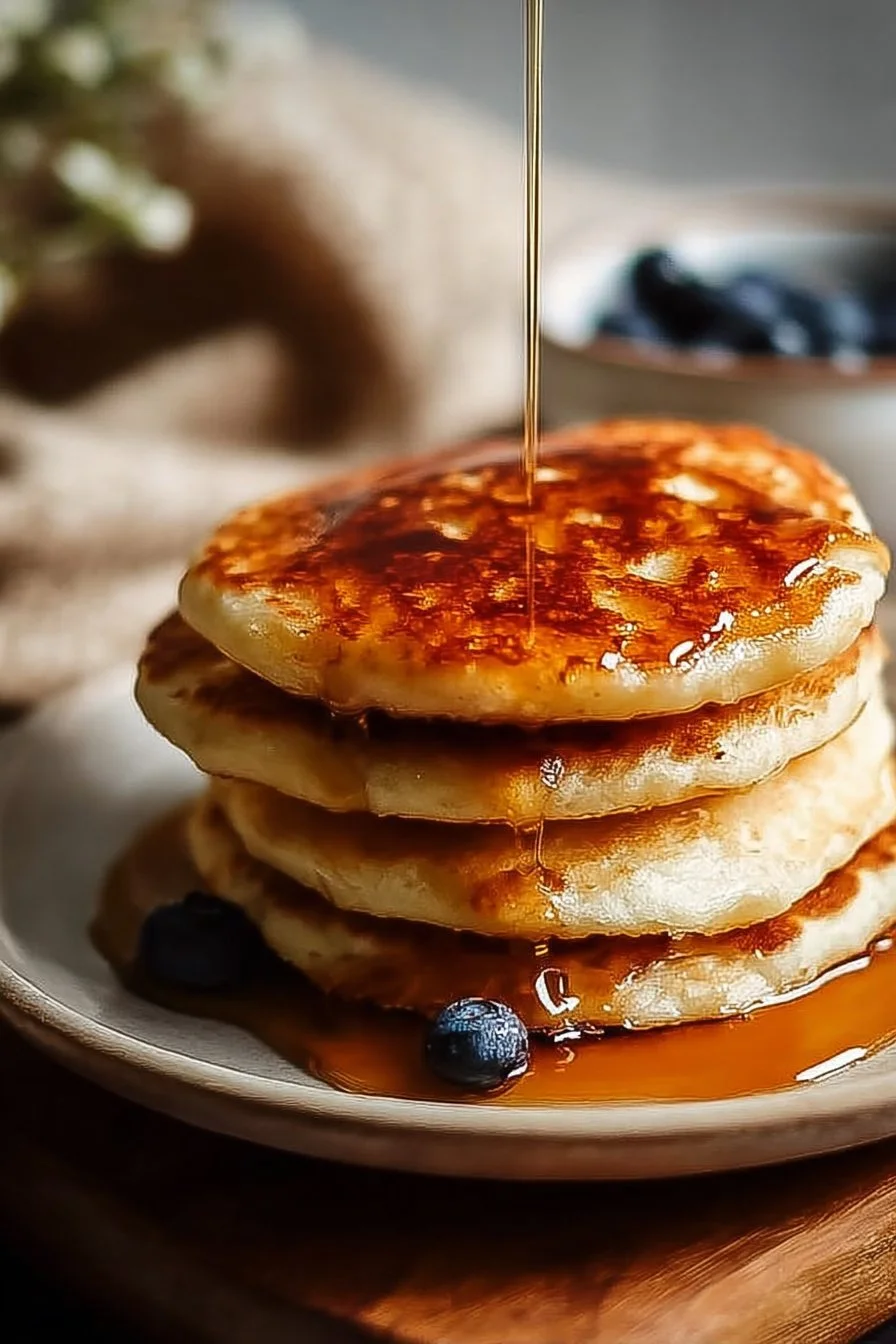 Healthy 3 Ingredient Cottage Cheese Pancakes