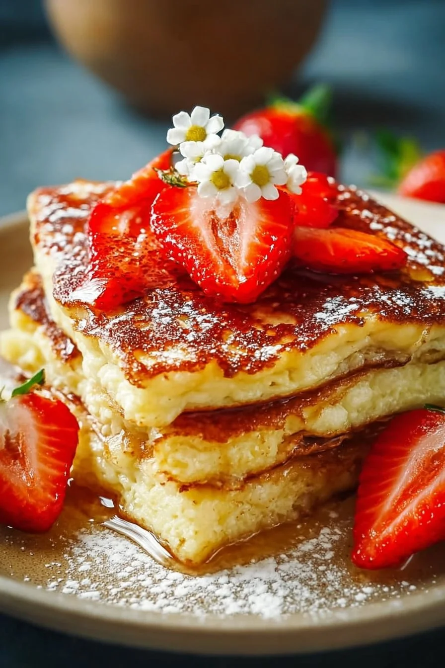 High Protein Cottage Cheese Oven Pancakes