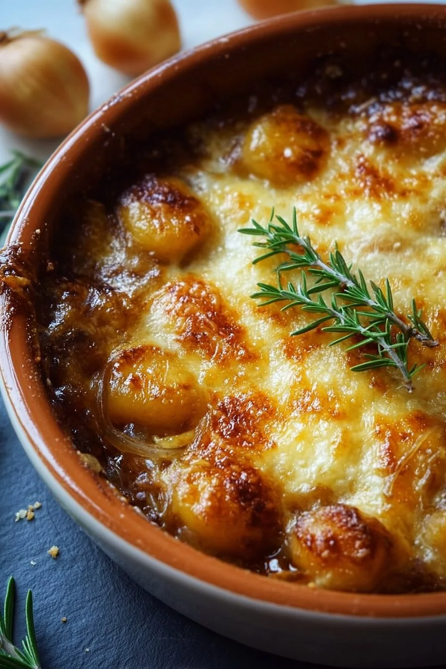 Mouthwatering Baked French Onion Gnocchi