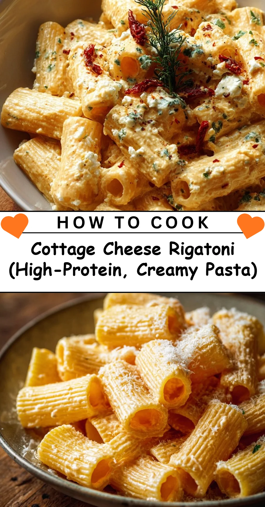 Cottage Cheese Rigatoni (High-Protein, Creamy Pasta)