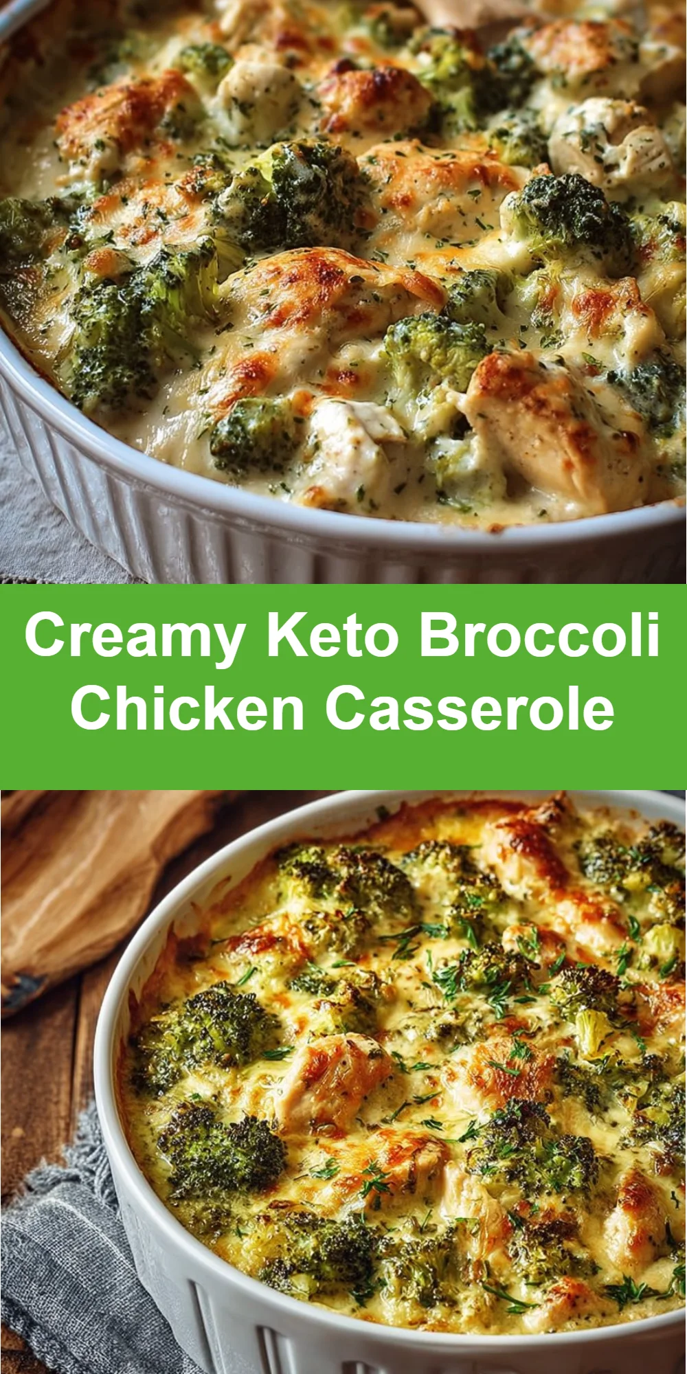 Creamy Keto Broccoli Chicken Casserole