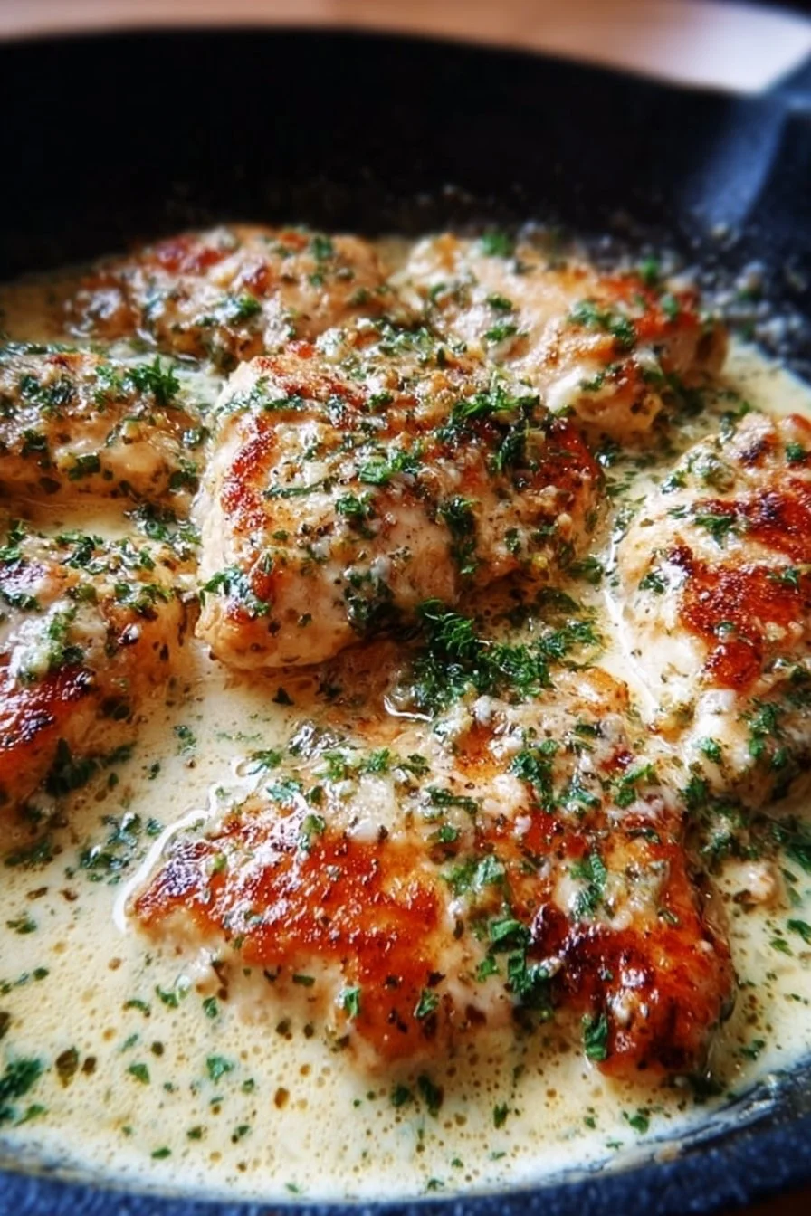 Easy Creamy Garlic Parmesan Chicken Skillet