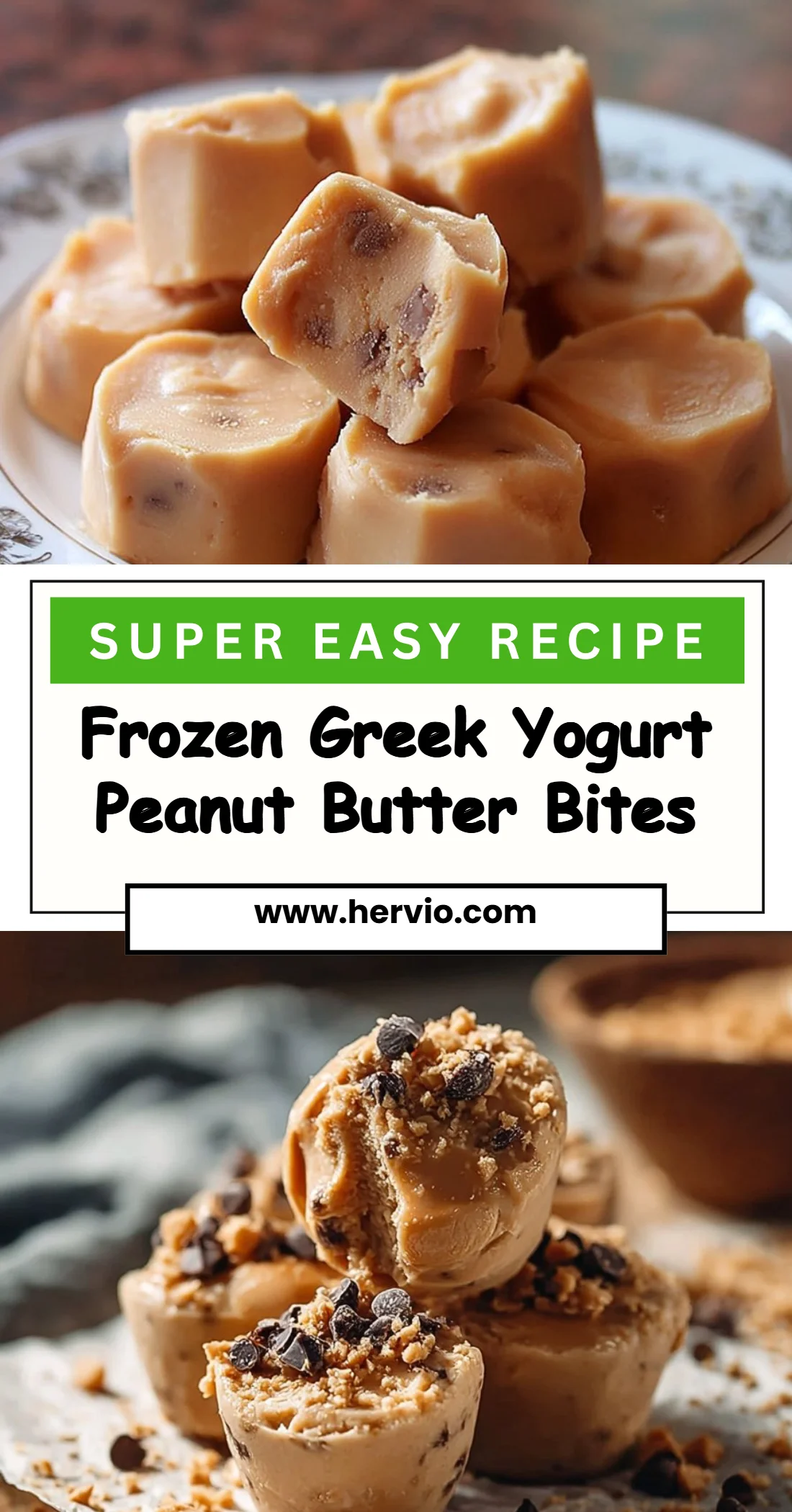 Frozen Greek Yogurt Peanut Butter Bites