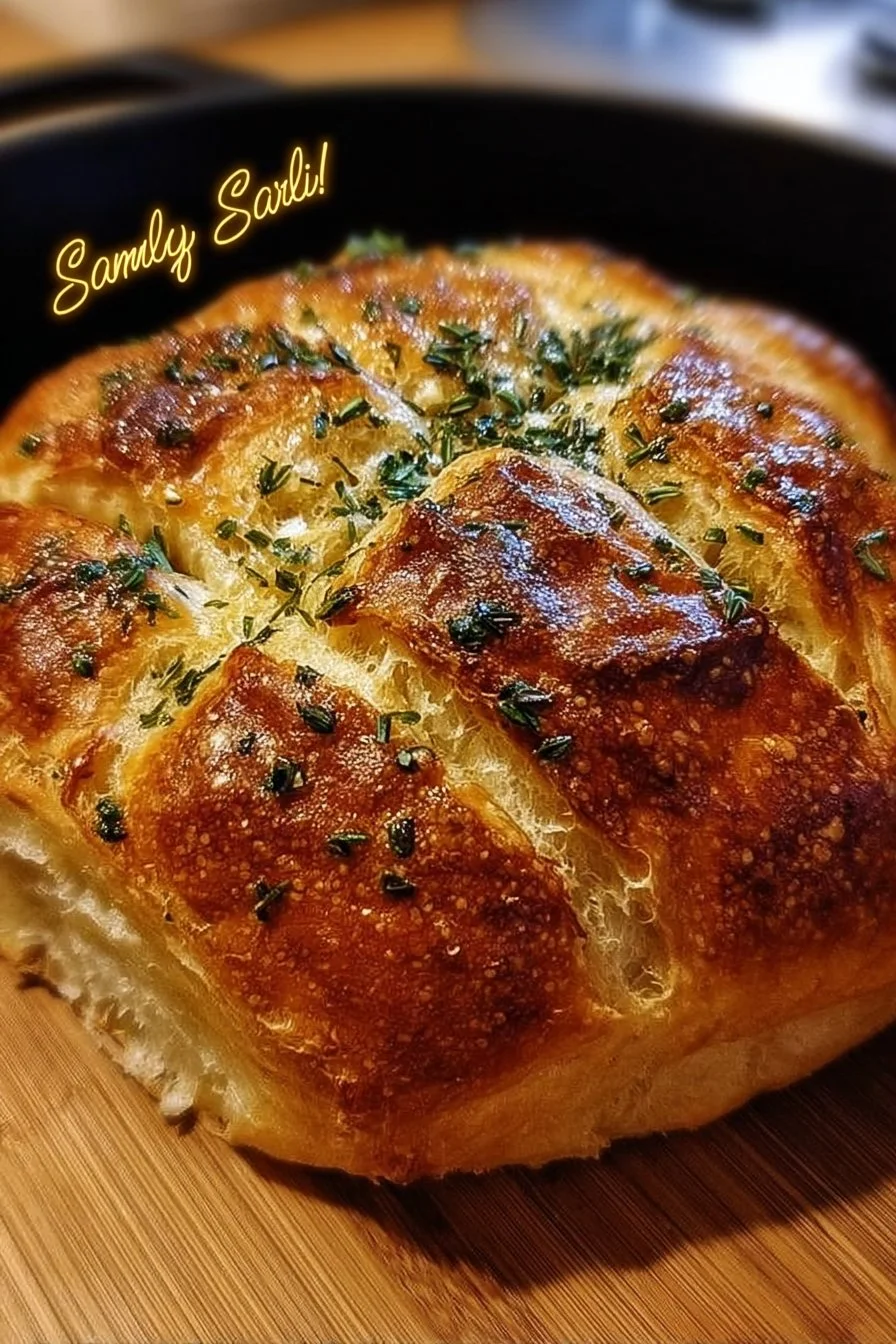 Garlic Herb Dutch Oven Bread
