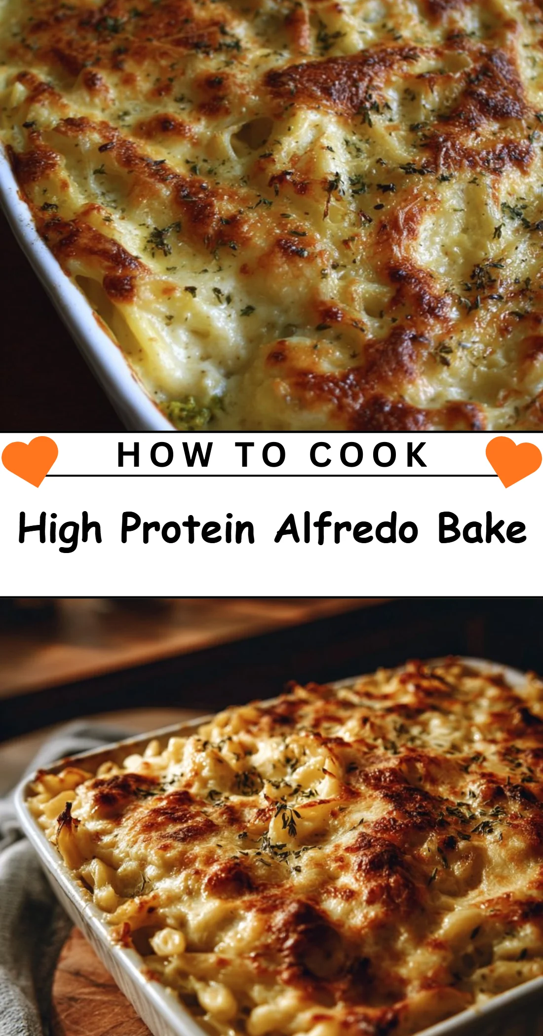 High Protein Alfredo Bake