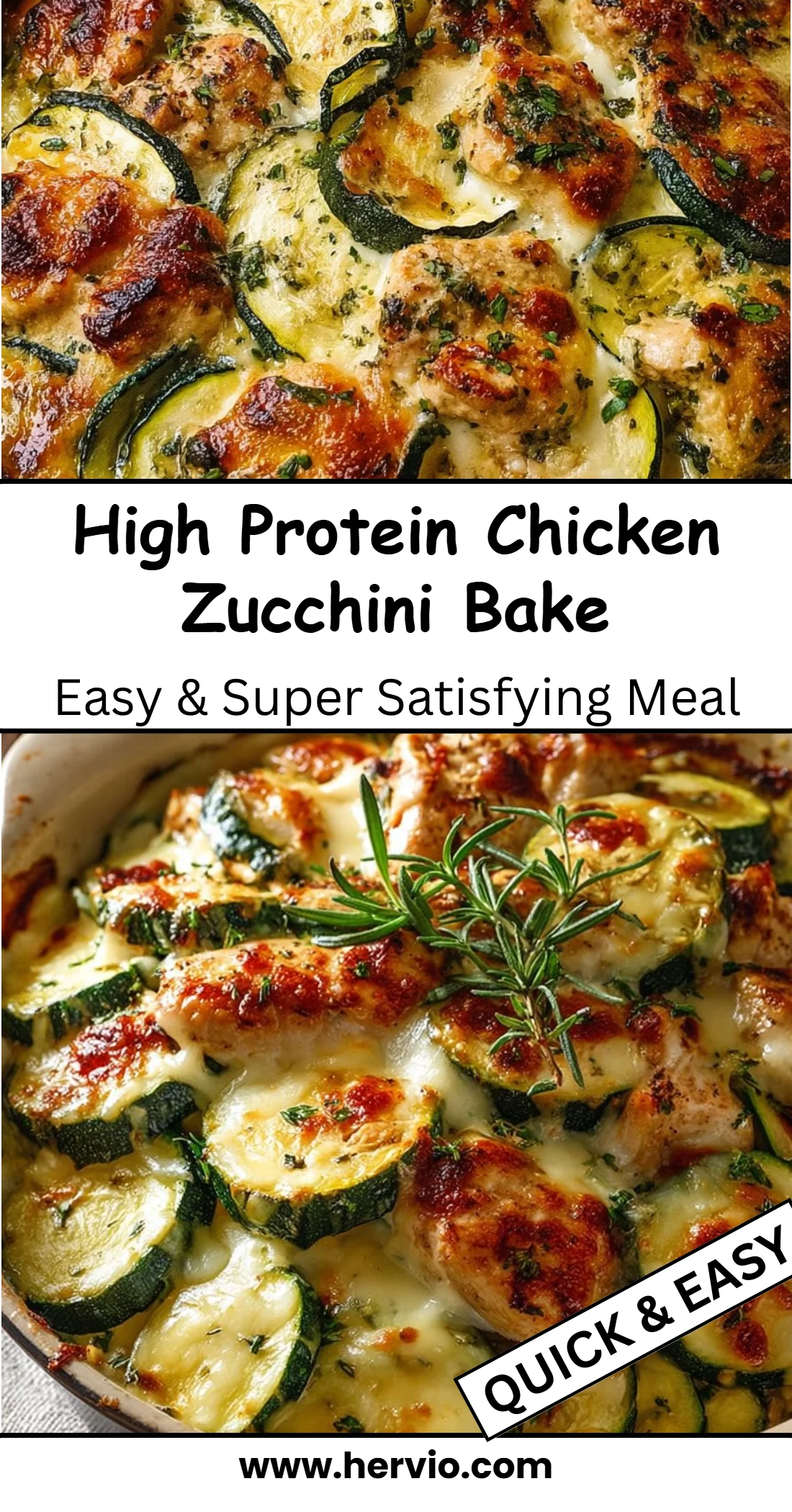 High Protein Chicken Zucchini Bake