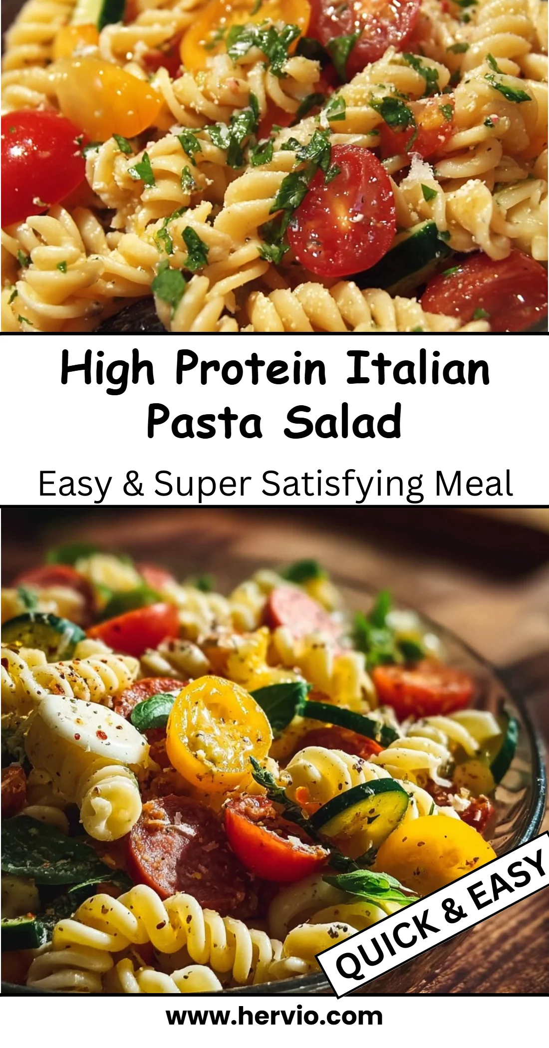 High Protein Italian Pasta Salad