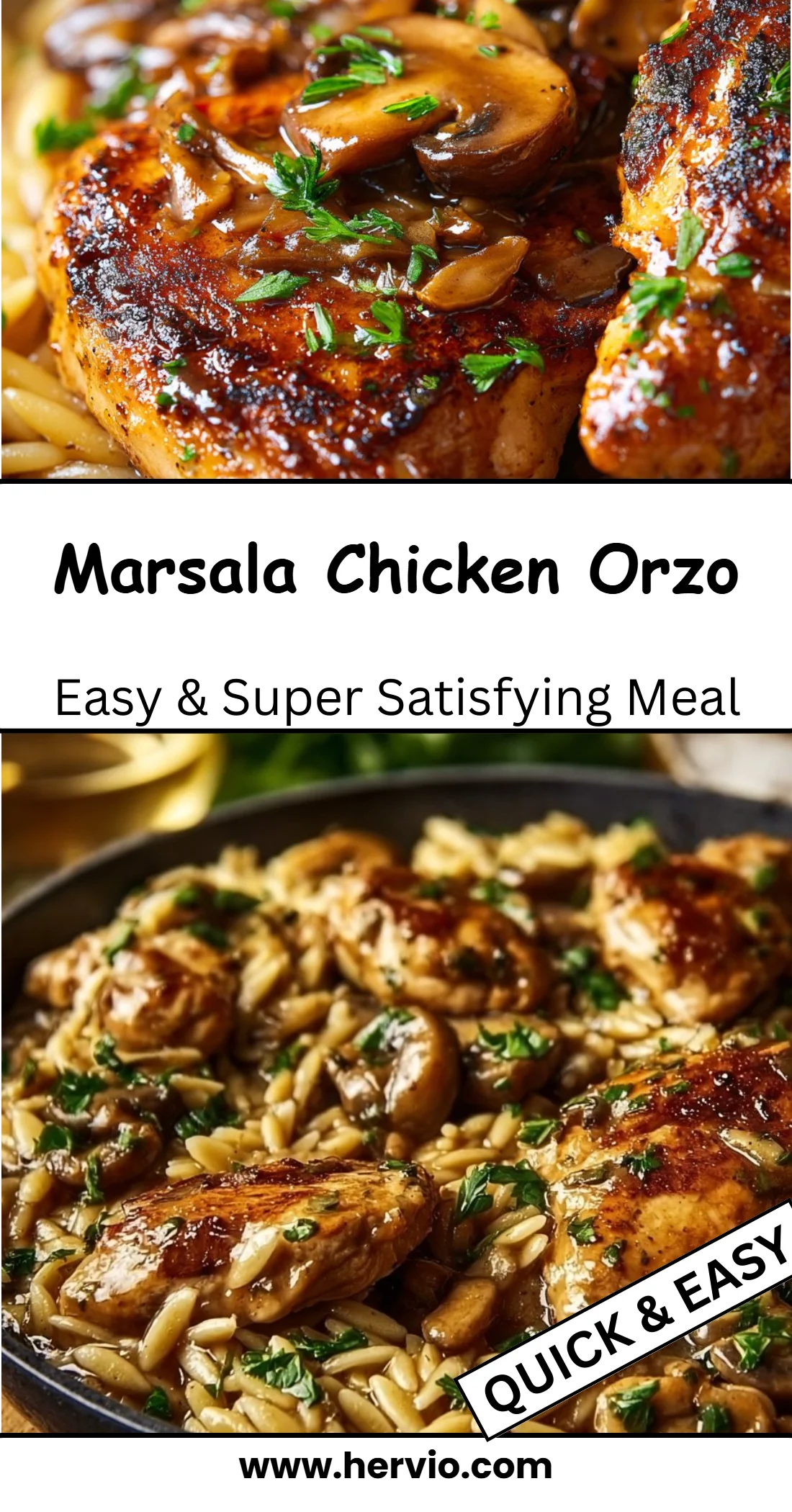 Marsala Chicken Orzo