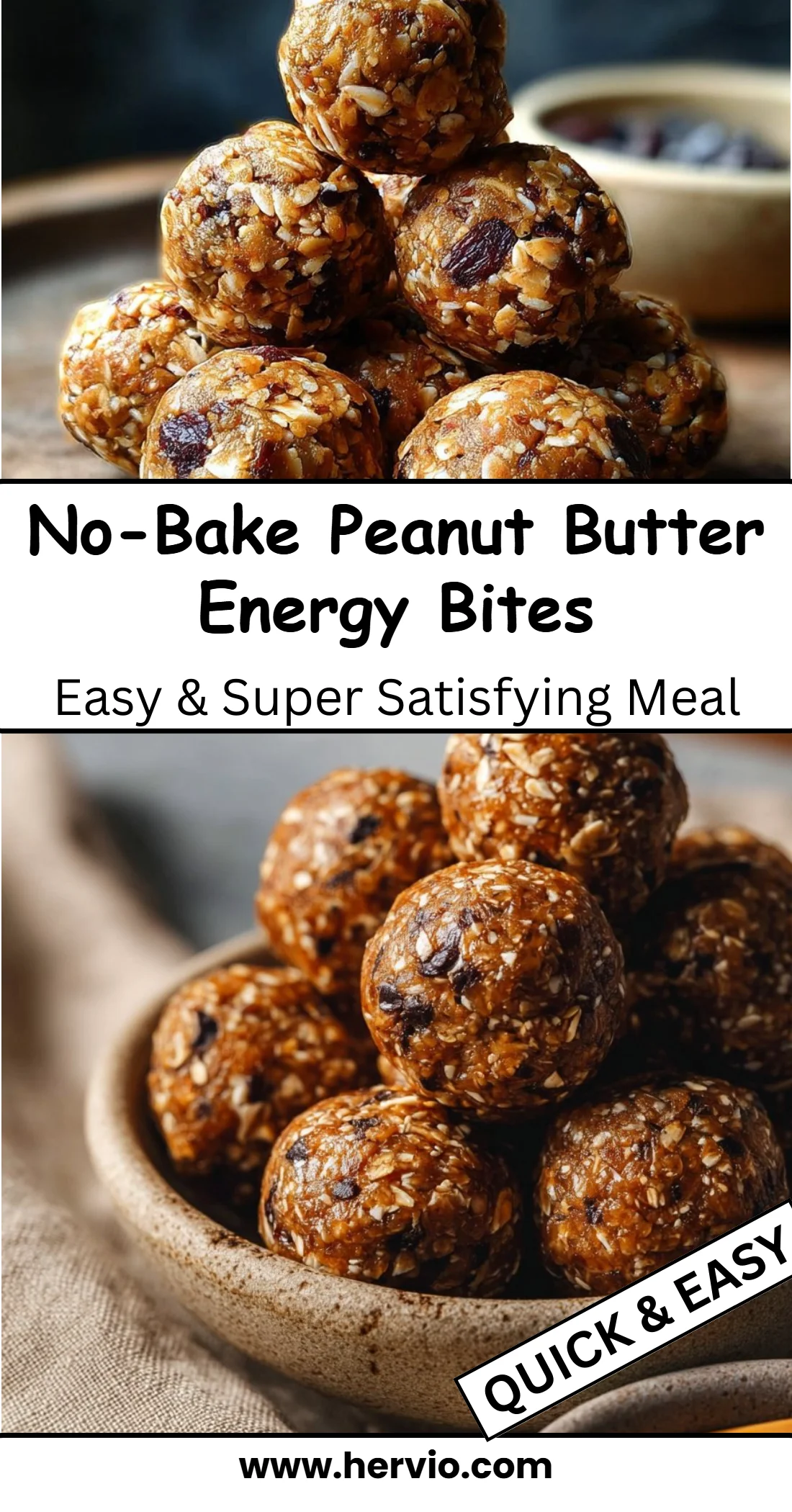 No-Bake Peanut Butter Energy Bites