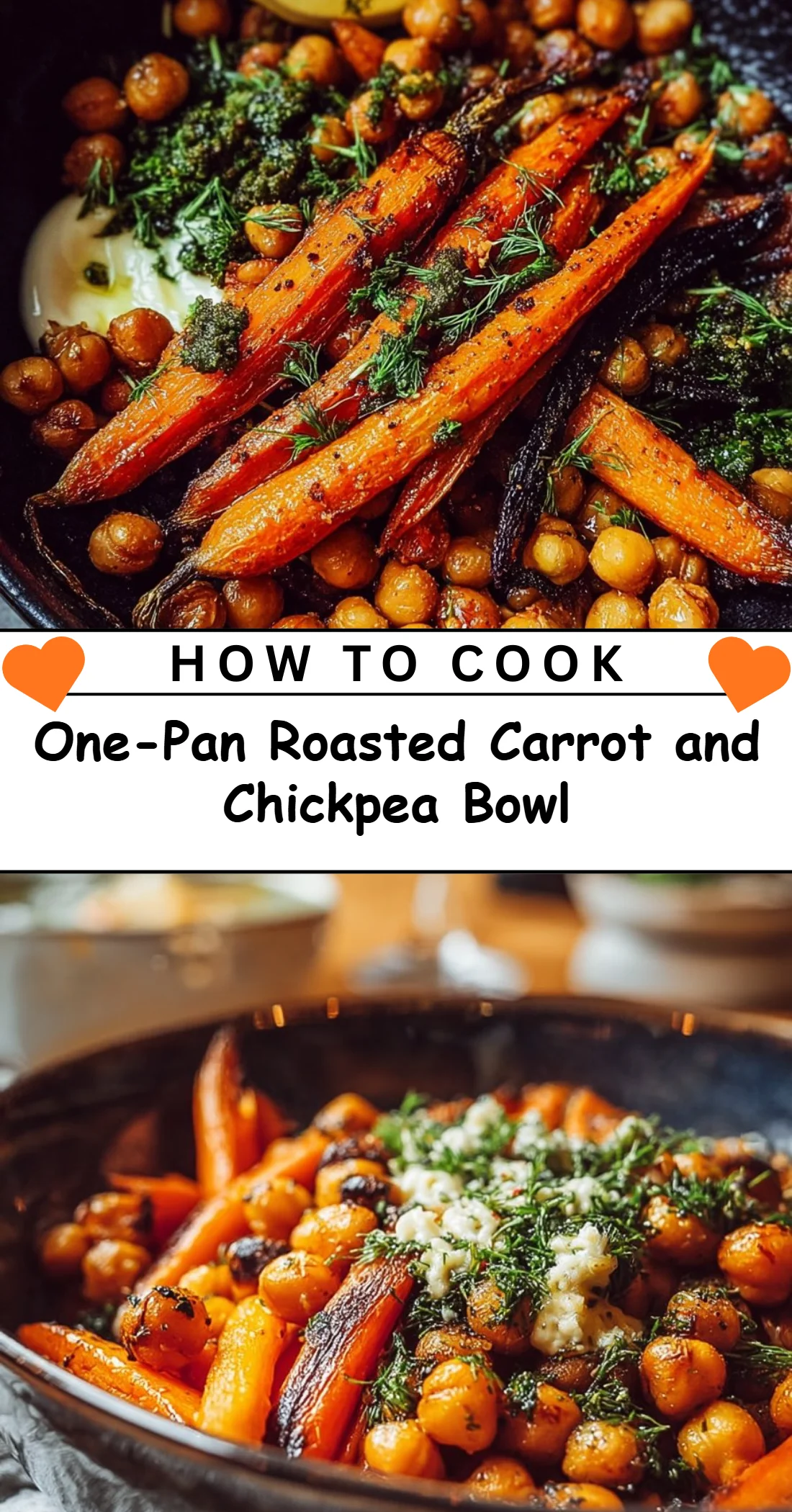 One-Pan Roasted Carrot and Chickpea Bowl