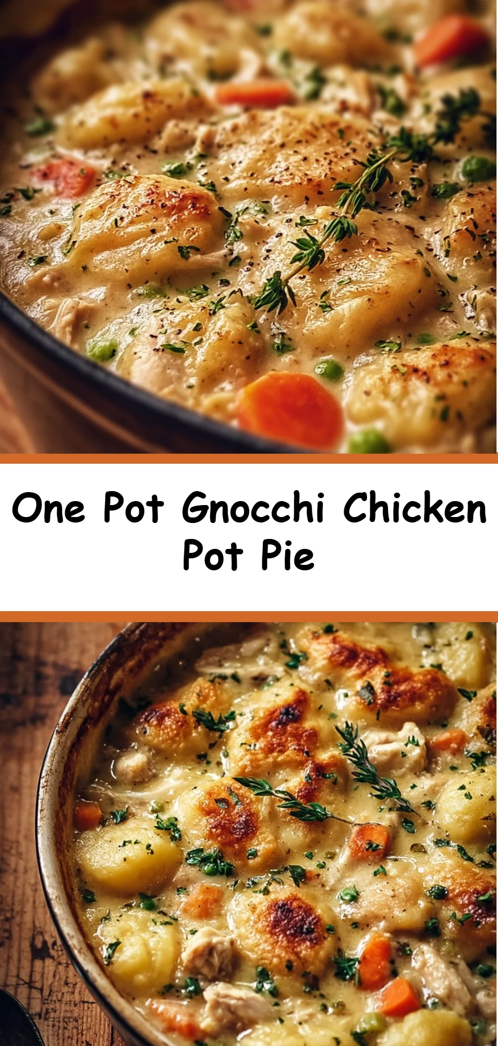 One Pot Gnocchi Chicken Pot Pie