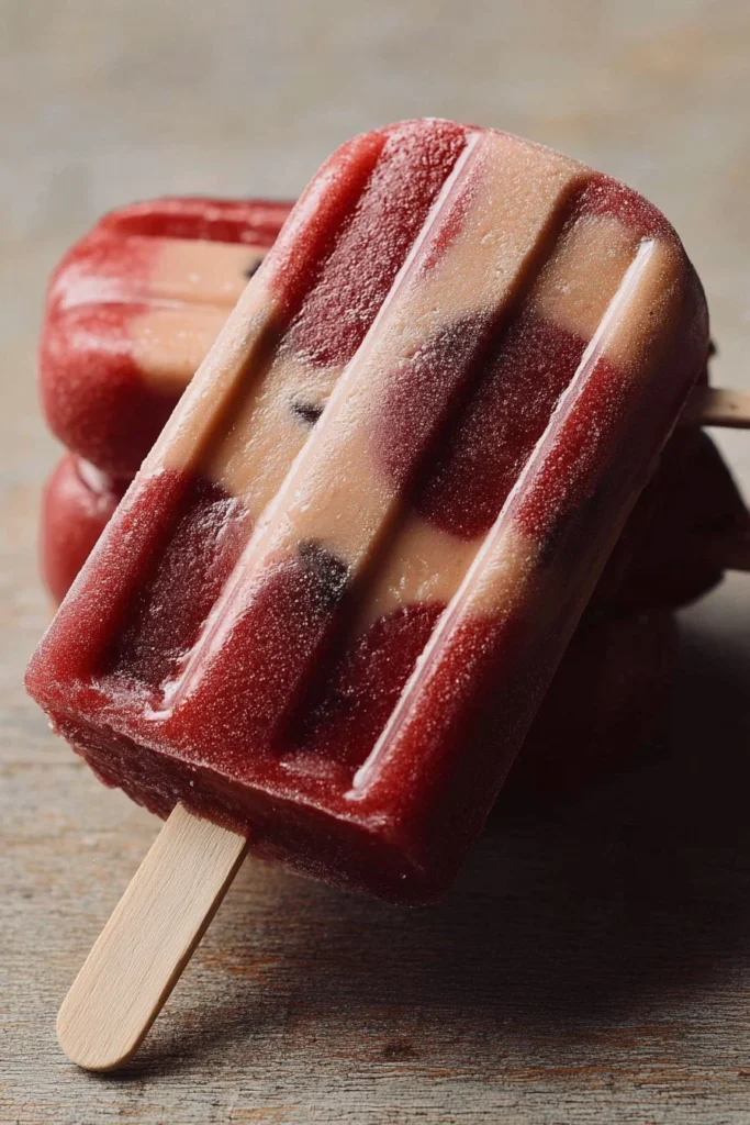 Various protein-packed frozen treats on a colorful platter