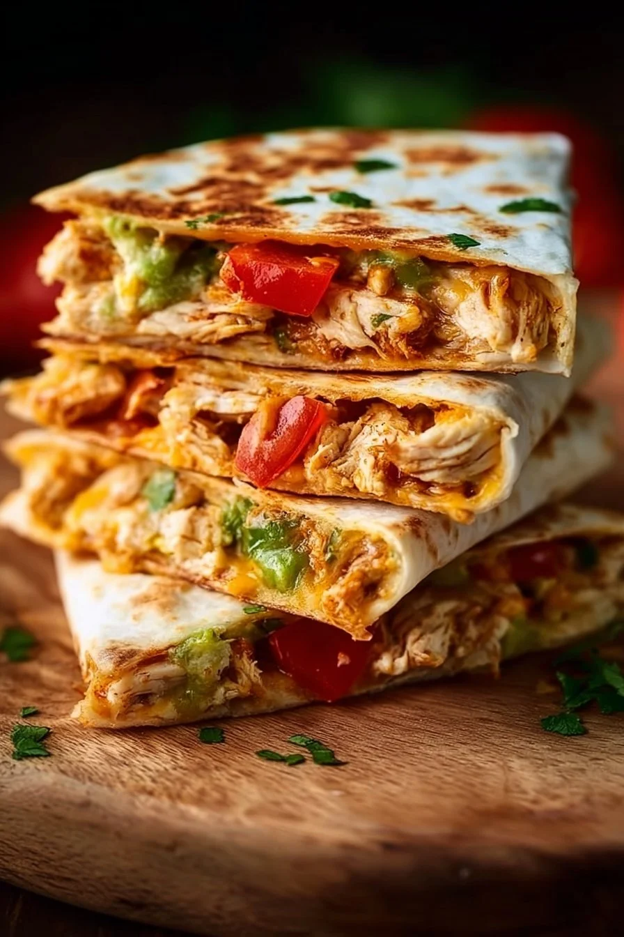 Delicious Sheet Pan Chicken Fajita Crunchwrap ready to serve