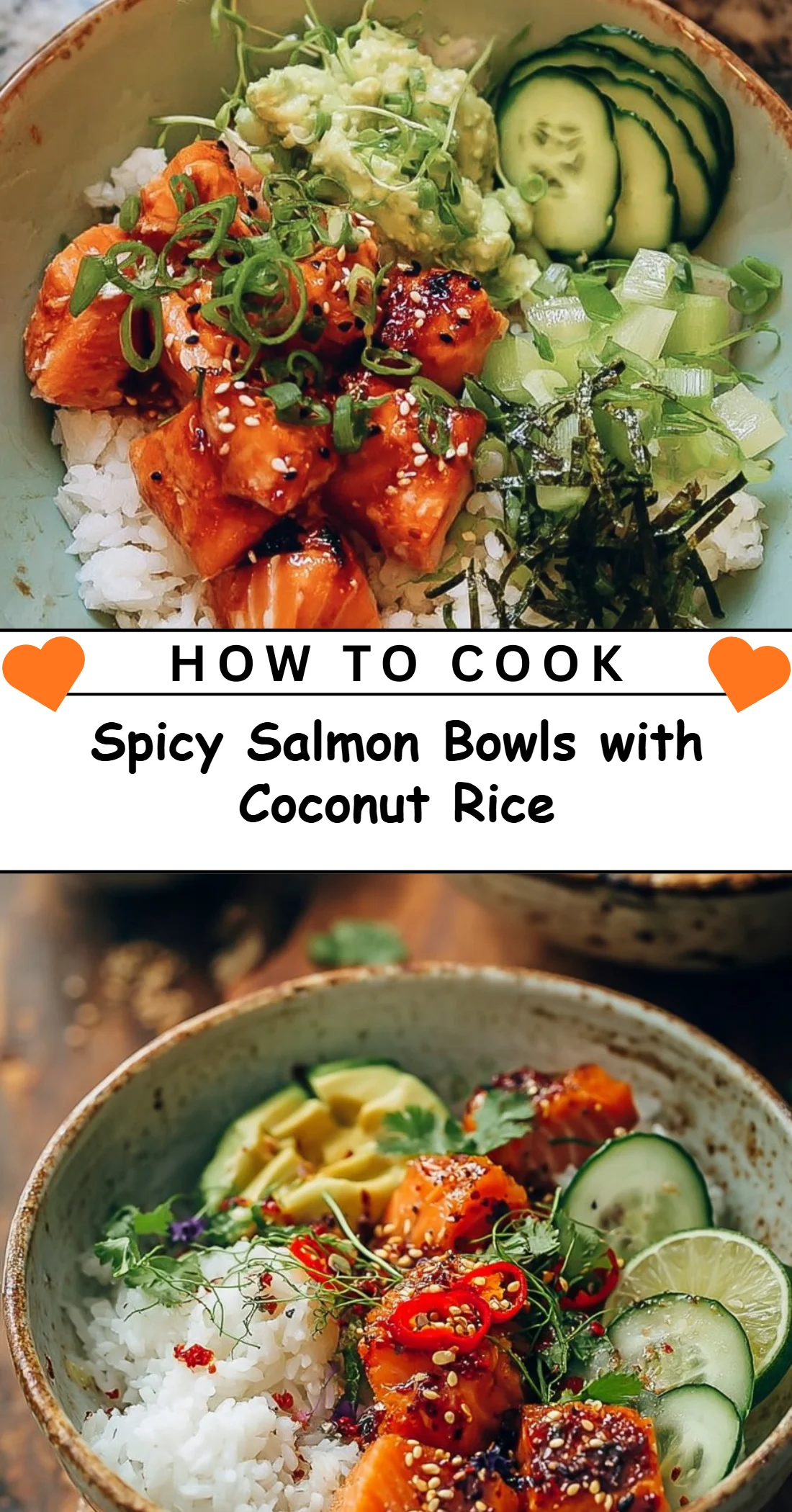 Spicy Salmon Bowls with Coconut Rice