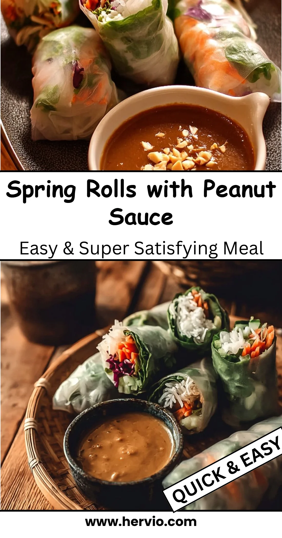 Spring Rolls with Peanut Sauce