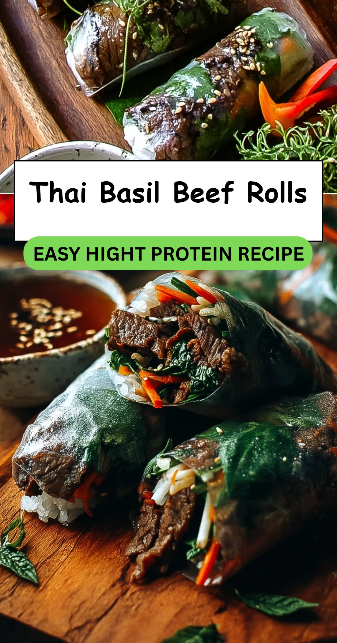 Thai Basil Beef Rolls
