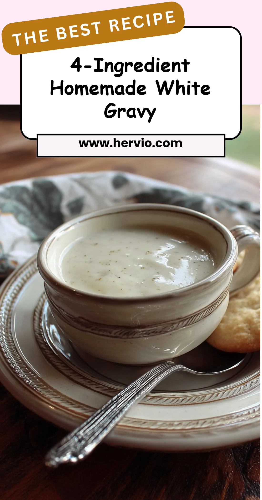 4-Ingredient Homemade White Gravy