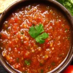 Delicious homemade Blender Salsa made from fresh tomatoes and herbs