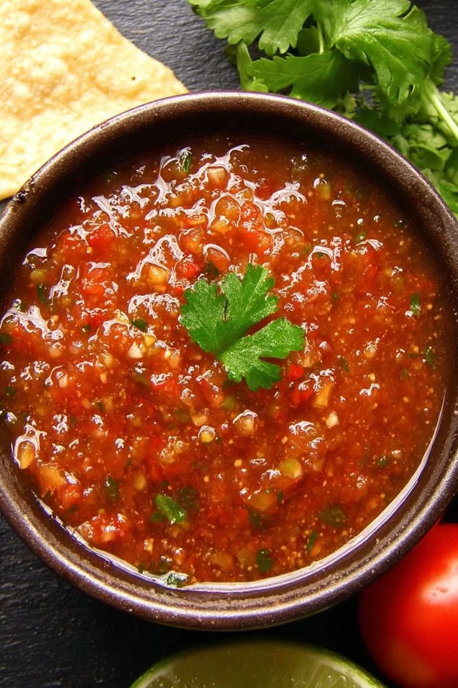 Delicious homemade Blender Salsa made from fresh tomatoes and herbs