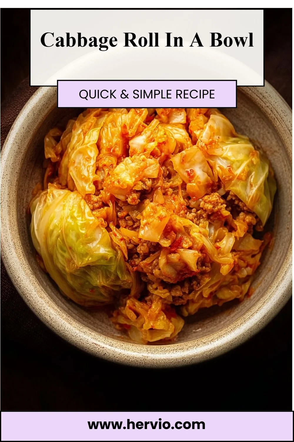 Cabbage Roll In A Bowl